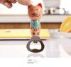 Japanese Creative Balinese Cat Wooden Multifunctional Cartoon Cat Beer Bottle Opener Magnetic Refrigerator Stickers Ornaments