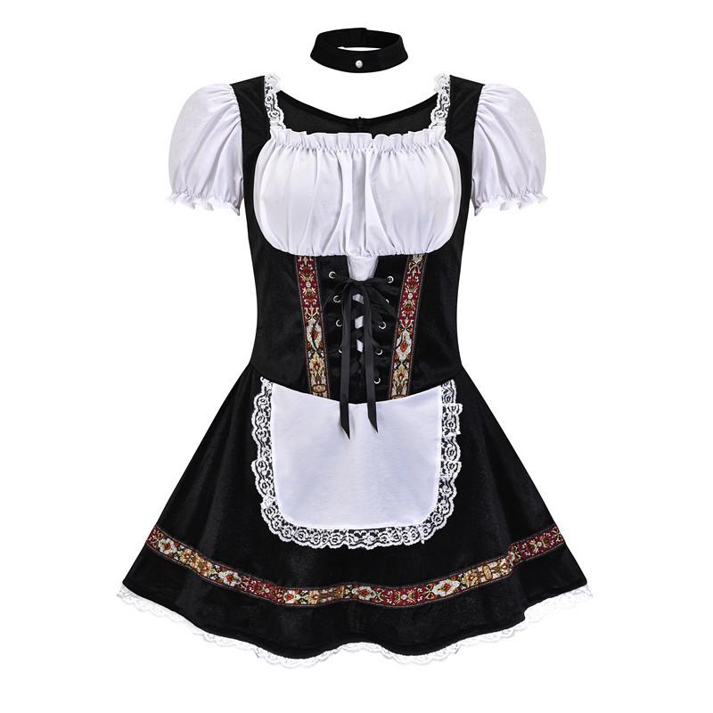 Oktoberfest Plus Size Bar Maid Costume - Halloween German Beer Girl Dress