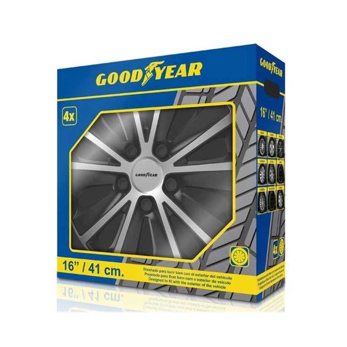 Enjoliveurs Voiture - Goodyear - Monaco Bicolor - Set De 4 - 16 Pouces - Adaptés Aux Jantes En Acier