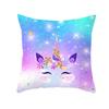 Time Cartoon Home Decor Pillow Purple Unicorn Pillowcase Rainbow Sunrise Sofa Cushion Cover