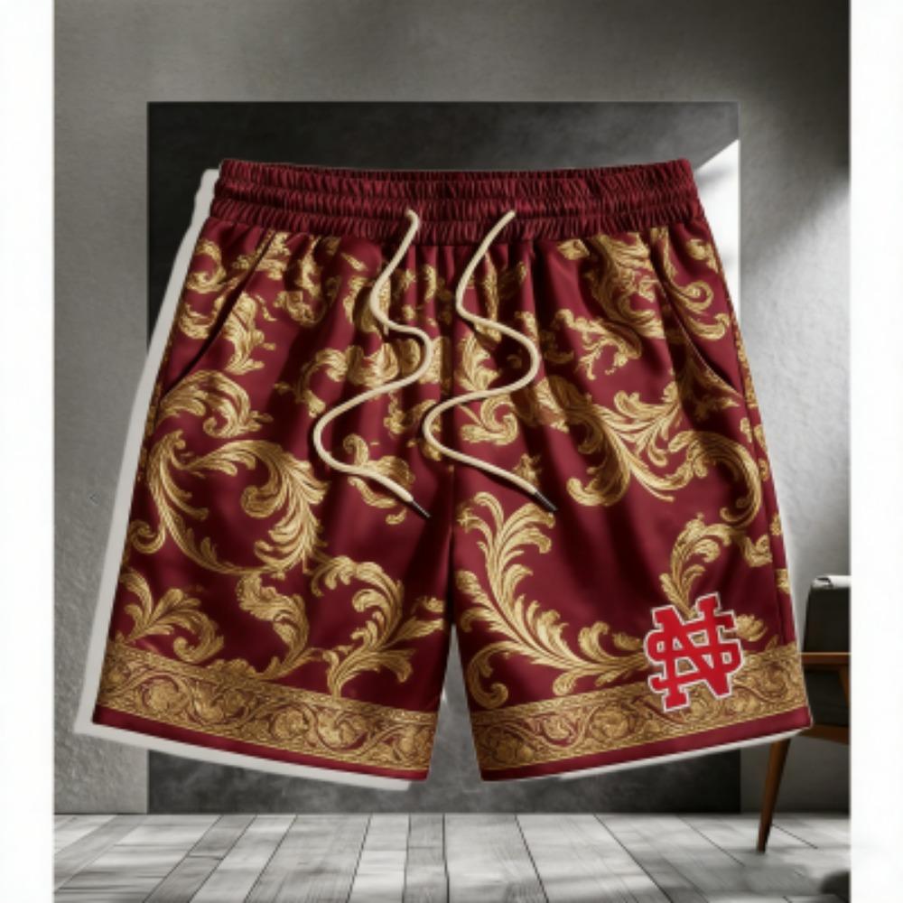 Europe America Summer Shorts Men's Street Fashion 3D Printed Men's and Women's Trendy Casual Outdoor Sports Shorts