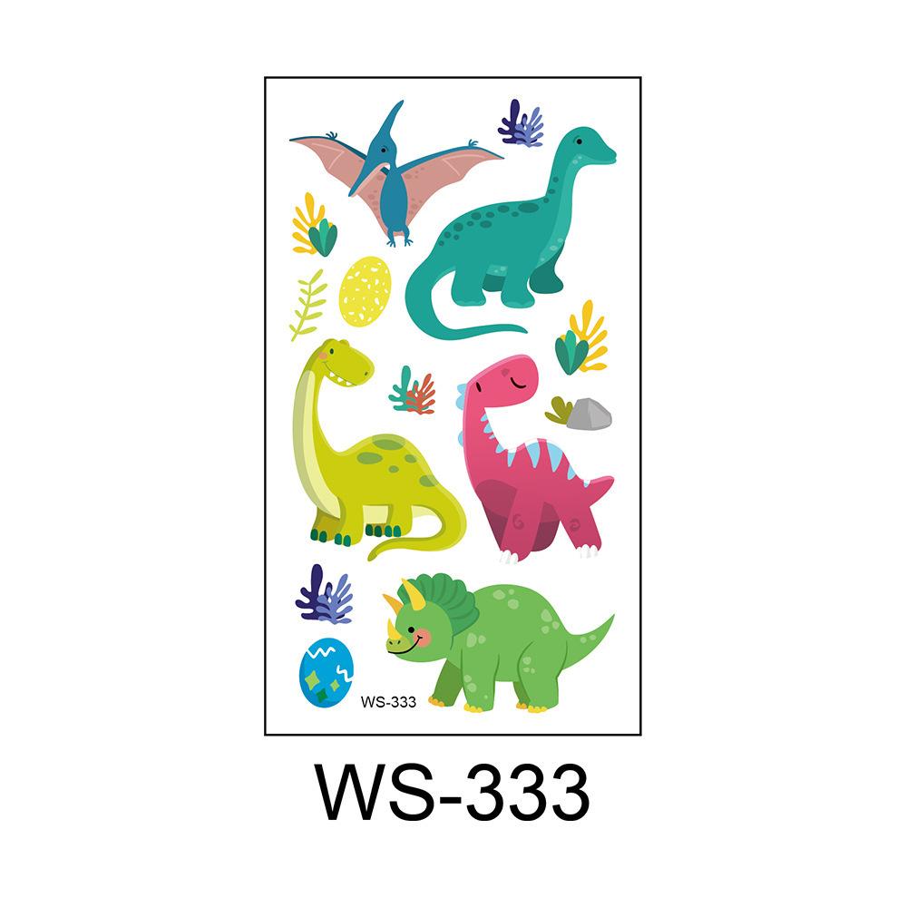 Cross Border Cartoon Children's Dinosaur Tattoo Stickers Kindergarten Party Rewards One-time Waterproof Personalized