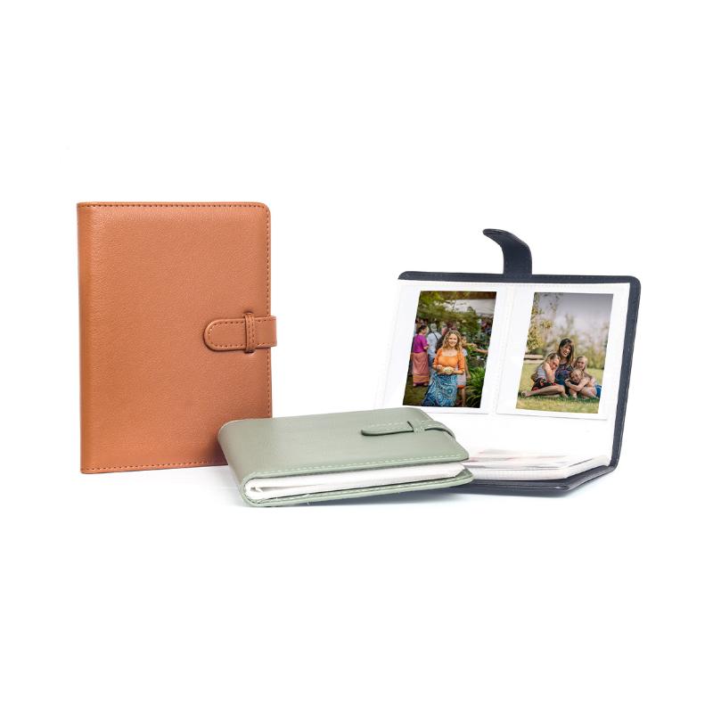 For Fujifilm Instax Wide Film Wide300 400 Camera 80 Pockets Pure Color PU Leather Photos Album Binder Photo Album Foto