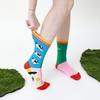 Autumn Bubble Roqueball Puppy Cartoon Knee-Length Socks for Women - Cute Illustration - Trendy - Breathable Socks