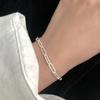 Sparkling Rhinestone Ball Pearl Bracelet for Women Minimalist Beads Double-Layer Tassel Bracelet Exquisite Jewelry Party Gifts