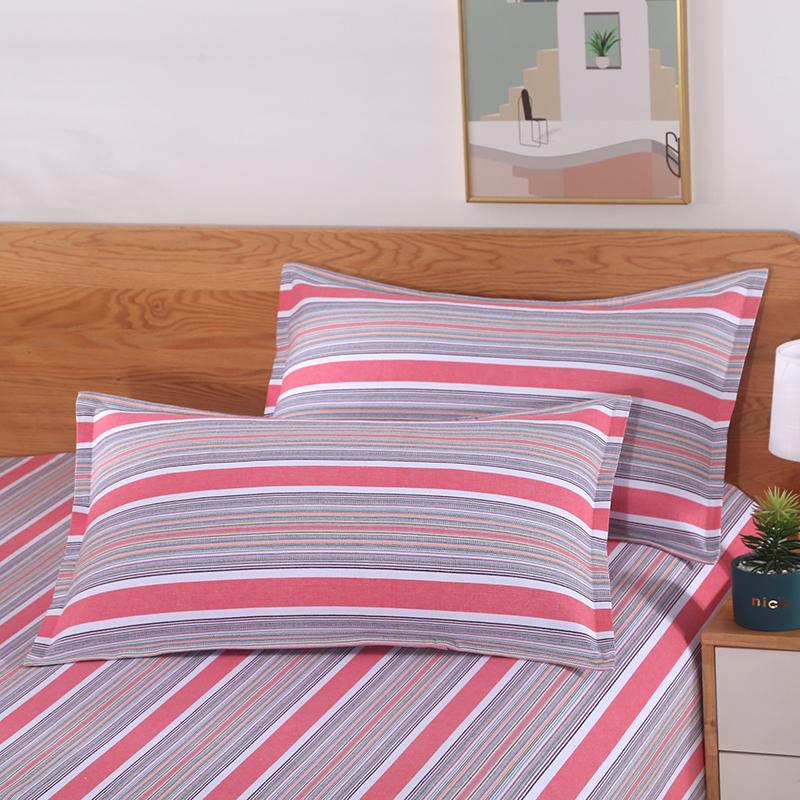 Extra Thick 100% Pure Cotton Pillowcase Set - Cool Mat, Single, Summer, Two-Piece