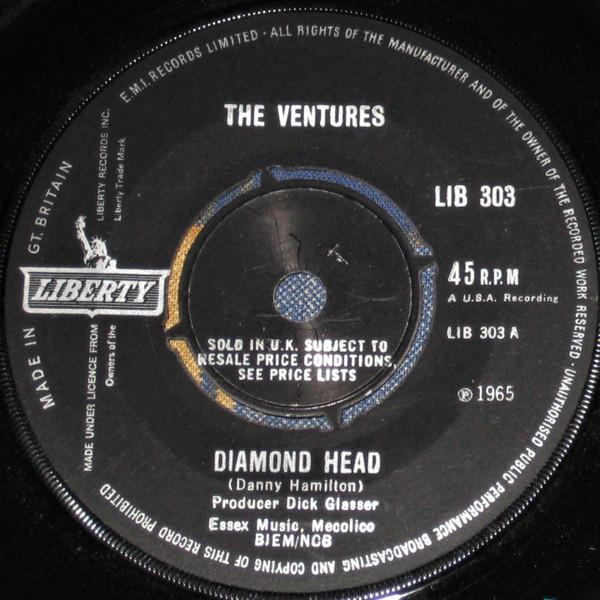 7inch Record VENTURES - Diamond Head LIB303 LIBERTY 1965 UK Pop Used