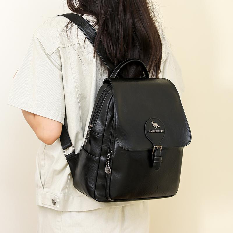 PU Backpack Large Capacity Student Schoolbag Outdoor Travel Backpack