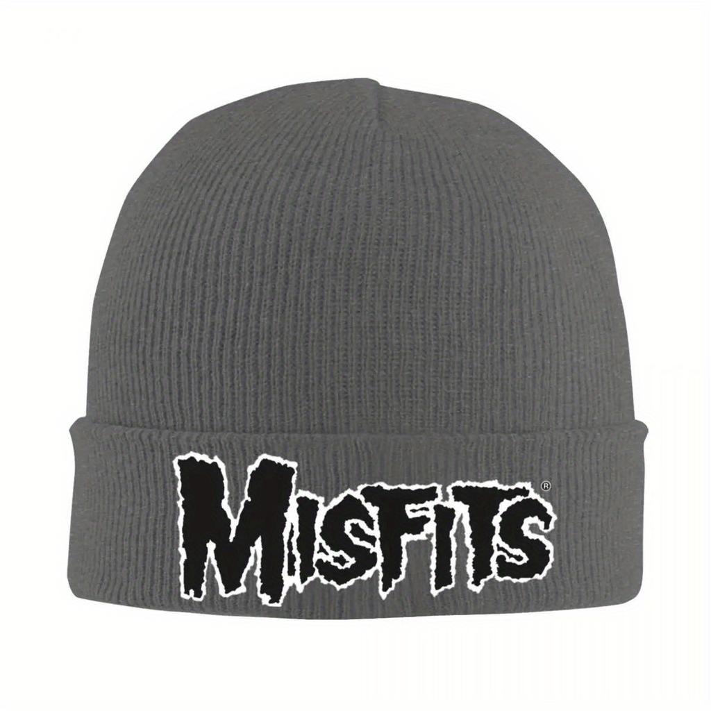 M-Misfits Bonnet Hats logo Beanie Hats Graphic Knitted Hat Winter Y2K Cool Men Women  Gym Elastic Cap