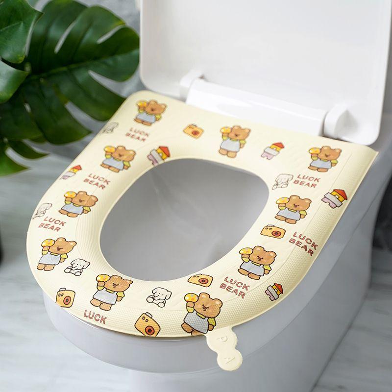 Cuscino per Sedile WC Stampato Impermeabile Universale per Tutto l'Anno Domestico EVA Schiuma di Silicone Coprisedile WC