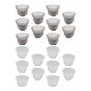 10PCS Hearing Aid Domes 12mm/0.5in Double Layer Soft Silicone Washable Removable Anti Static