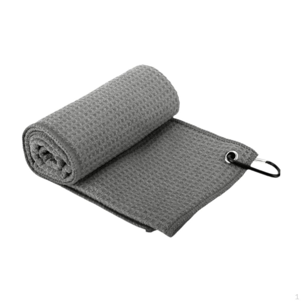 Golf Towel Bag Small with Carabiner Soft Golfer Gift Quick Drying Water Absorption