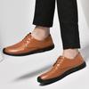 New Fashion Men's Shoes Casual Genuine Leather Classic Black Brown Lace Up Shoe Man Comfortable Derby Formal Shoes For Male