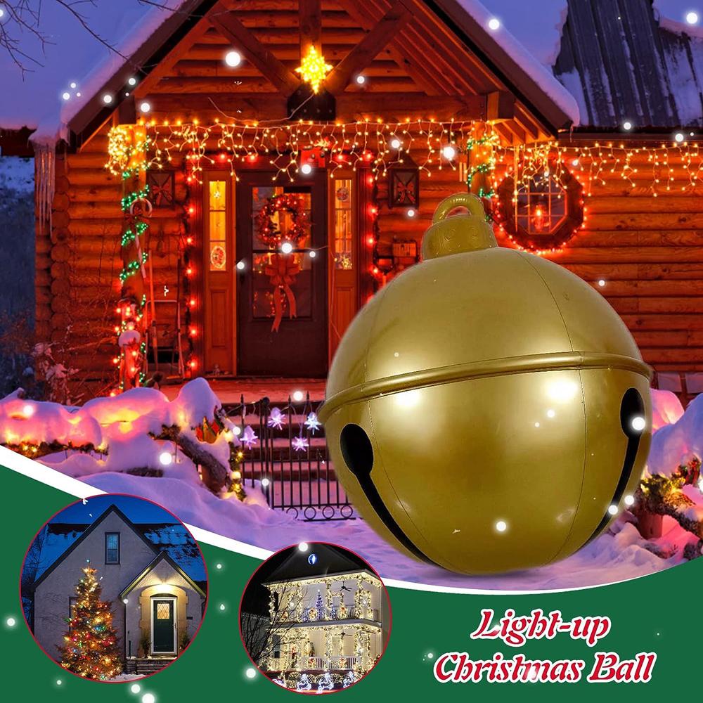 45/60cm Christmas Ball Inflatable PVC Giant Big Balls Outdoor Ornament Xmas Inflatable Toy Ball Christmas Decoration Supplies