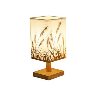 Bedside Table Lamp Eye Protection USB Powered Fabric Lampshade Modern Minimalist Nightstand Light