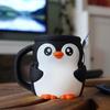 3D Print Penguin Ice Cream Sleeve Leak Proof Cup Holder Spoon Slot Secret Snack Drawer Cute Penguin Storage Organizer For Snack
