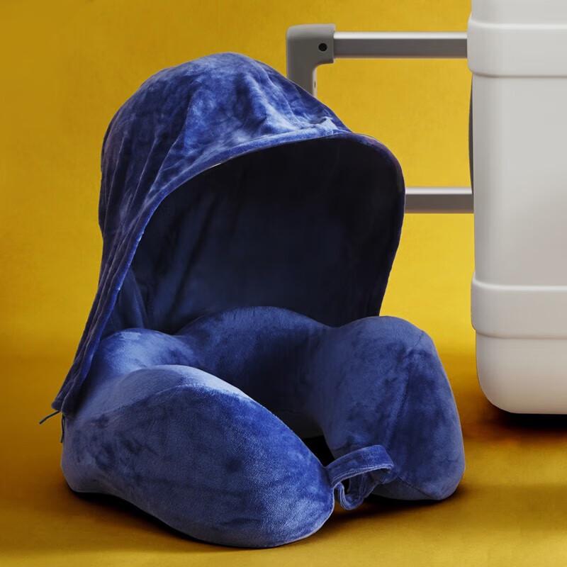 Lanlv Memory Foam Hooded Travel Neck Pillow