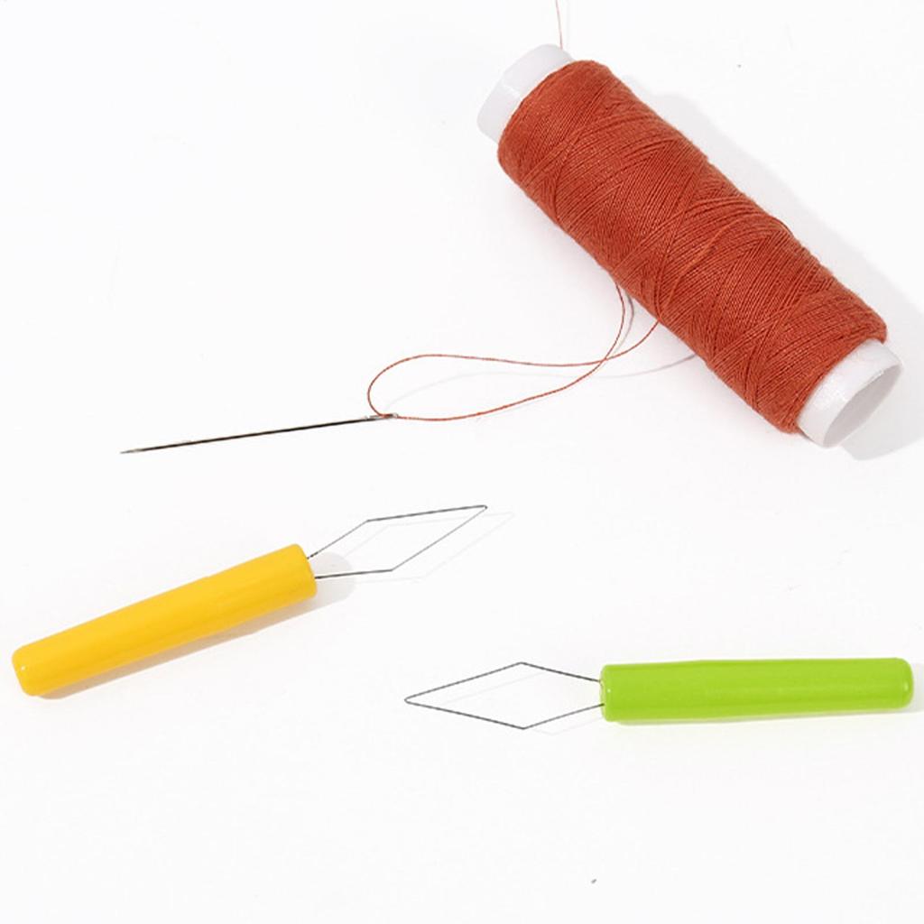 Needle Threader with Cover 3PCS Automatic Small Threader Tool Portable Sewing Accessories for Hand Sewing Sewing Machine