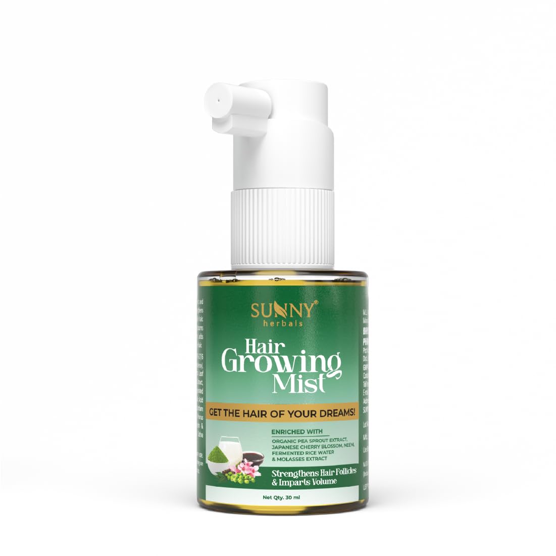 

Спрей для роста волос Sunny Herbals 30 мл, 1 шт. | Укрепляет волосяные фолликулы и придает объем, спрей для роста волос