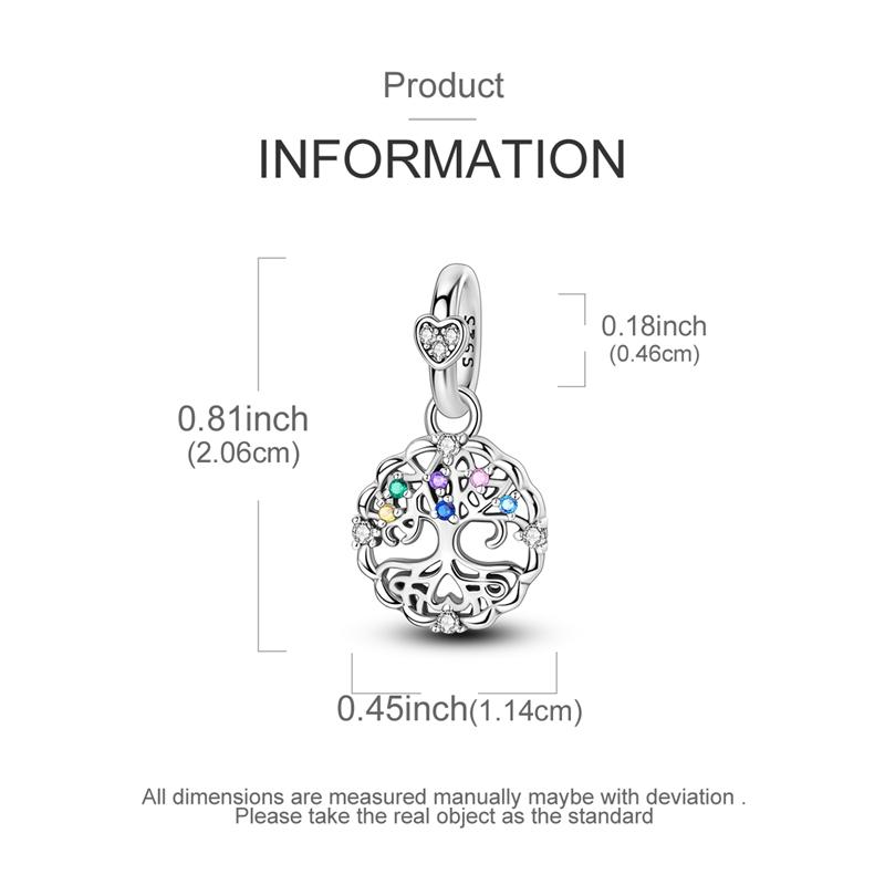 

Медь Семейное Древо Жизни Подвеска Шармы Бусины Ювелирные изделия Подходят для Оригинального Браслета для Женщин DIY Подарок
