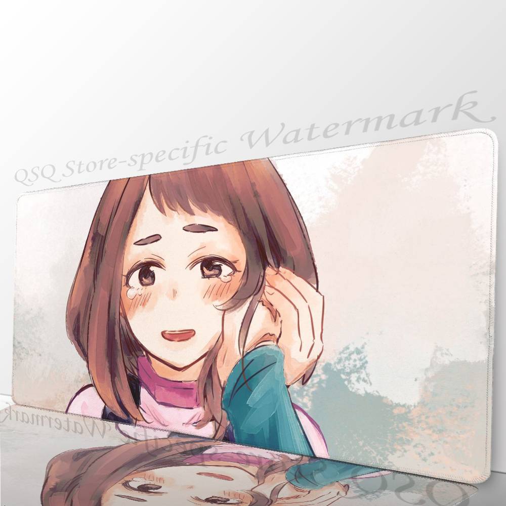 Ochaco Uraraka Anime My Hero A-Academia Mousepad Mouse Mat Desk Mat With Pad Gaming Accessories Prime Gaming XXL Keyboard Pad