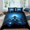 Astronaut Duvet Cover Set Galaxy Outer Space Bedding Set 3D Boys Cosmonaut Spaceman Comforter Cover Universe Planet Quilt Cover