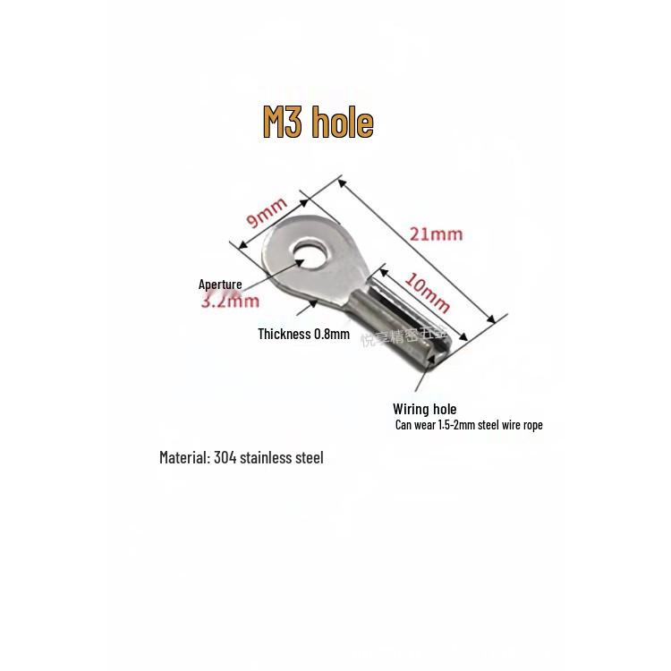 Stainless Steel Wire Rope Safety Crimping Terminals