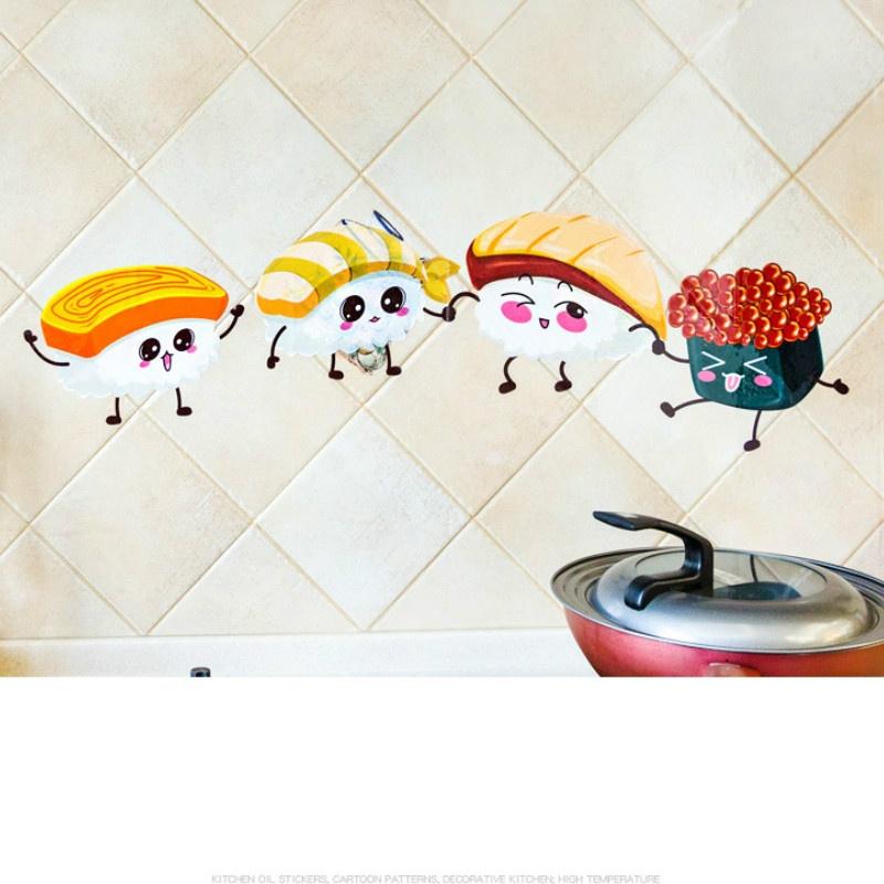 

Кухонний фруктовий візерунок Настінний папір Фольга Наклейка маслонепроникне прикраса жовтий