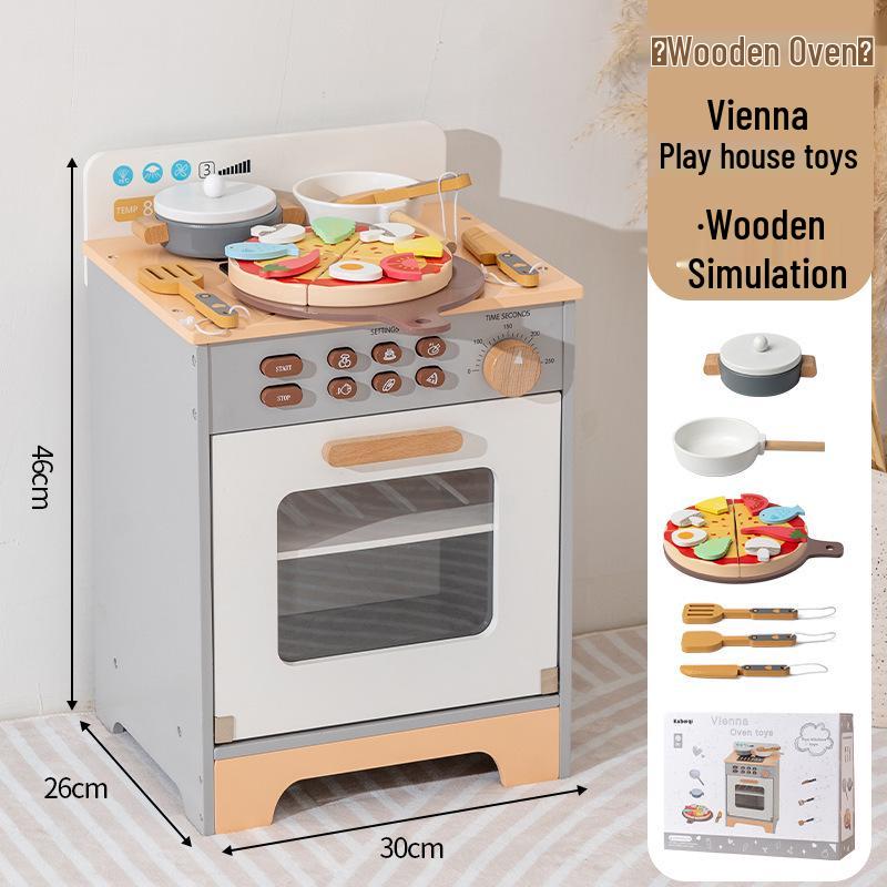 Wooden Pretend Play Kitchen Set: Fruit Cutting Toys for Kids' Birthday Gift