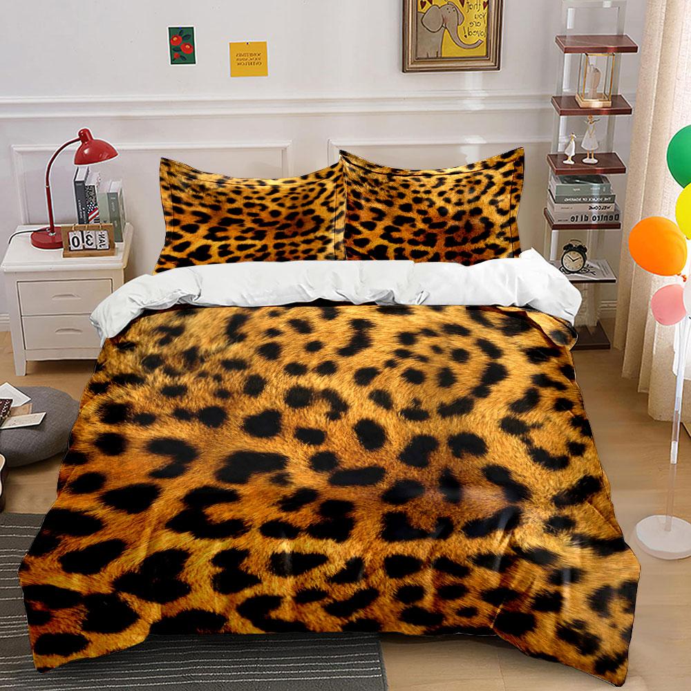 Leopard Spots Pattern. Bedding Sets Duvet Cover Sets Duvet Covers Pillowcases(1 * Duvet Cover 2 * Pillowcases Without Duvet Insert)