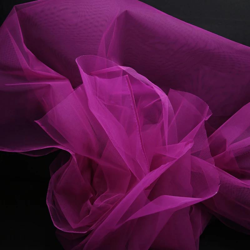 100x160cm Hard Tulle Mesh Fabric for DIY Wedding Dress Skirt Yarn Cloth Decoration Fabric by Per Meter Polyester Stiff Mesh