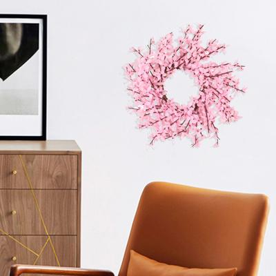 Artificial Wreath No Wilting Elegant Pink Beautiful Fake Flower Door Wreath Home Decoration