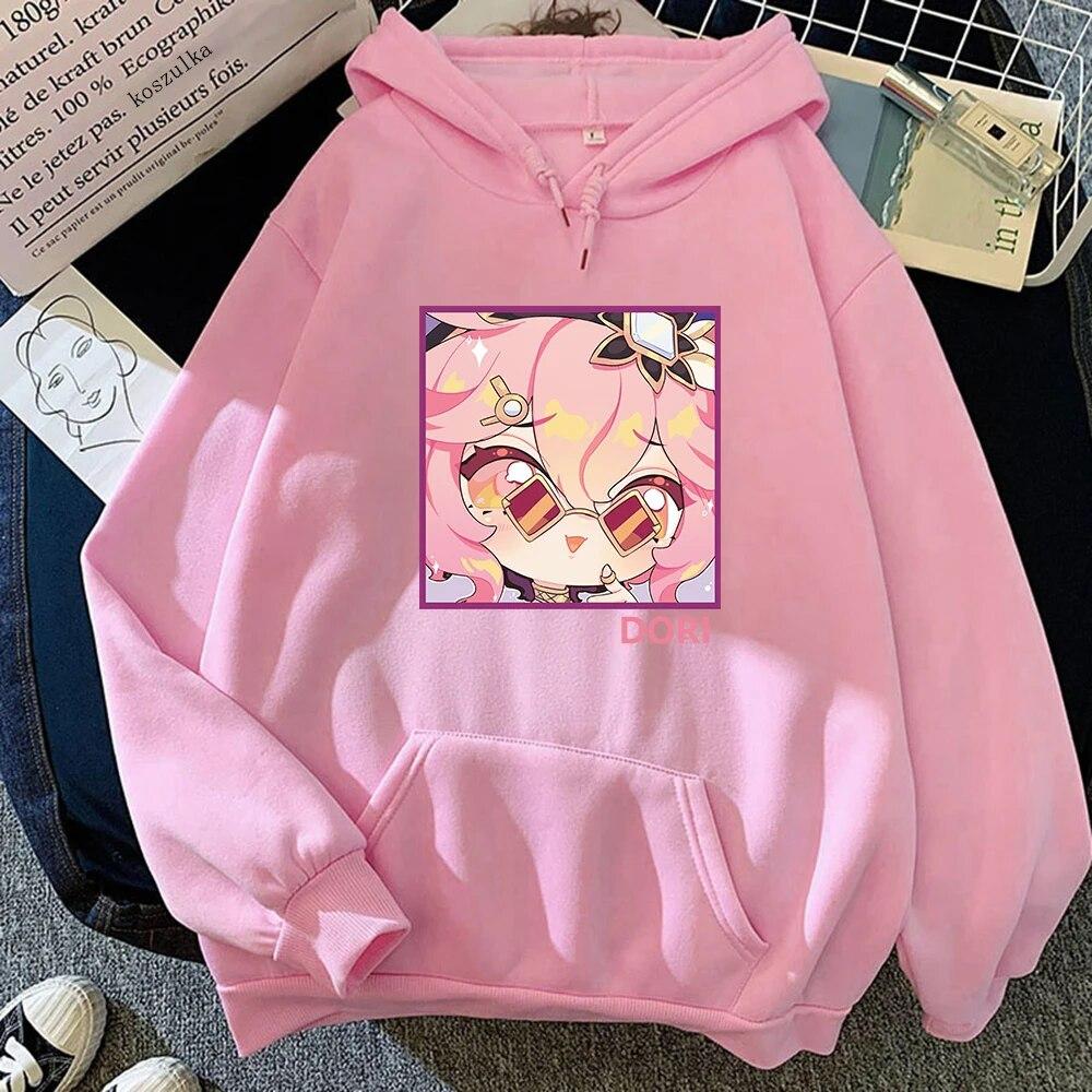 

Genshin Impact Толстовка Женская/Унисекс Эстетическая каваи Дори Толстовки Новый Унисекс Винтаж Забавный Флисовый Пуловер С Капюшоном Толстовка Одежда