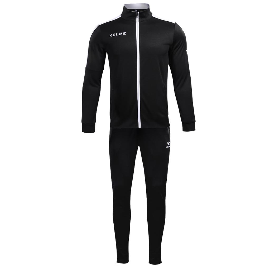 Kelme Men's Long Sleeve Jersey, Pants, Sportswear, Perfect for Walking, Hiking, and More, Moisture-Wicking and Quick-Drying (Black, Size M)