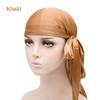 Unisex Adult Long Tail Satin Doo Rag Durag Bandanas Cap Pirate Hat Turban Men Hip Hop Headband Biker Headwrap Women Headwear