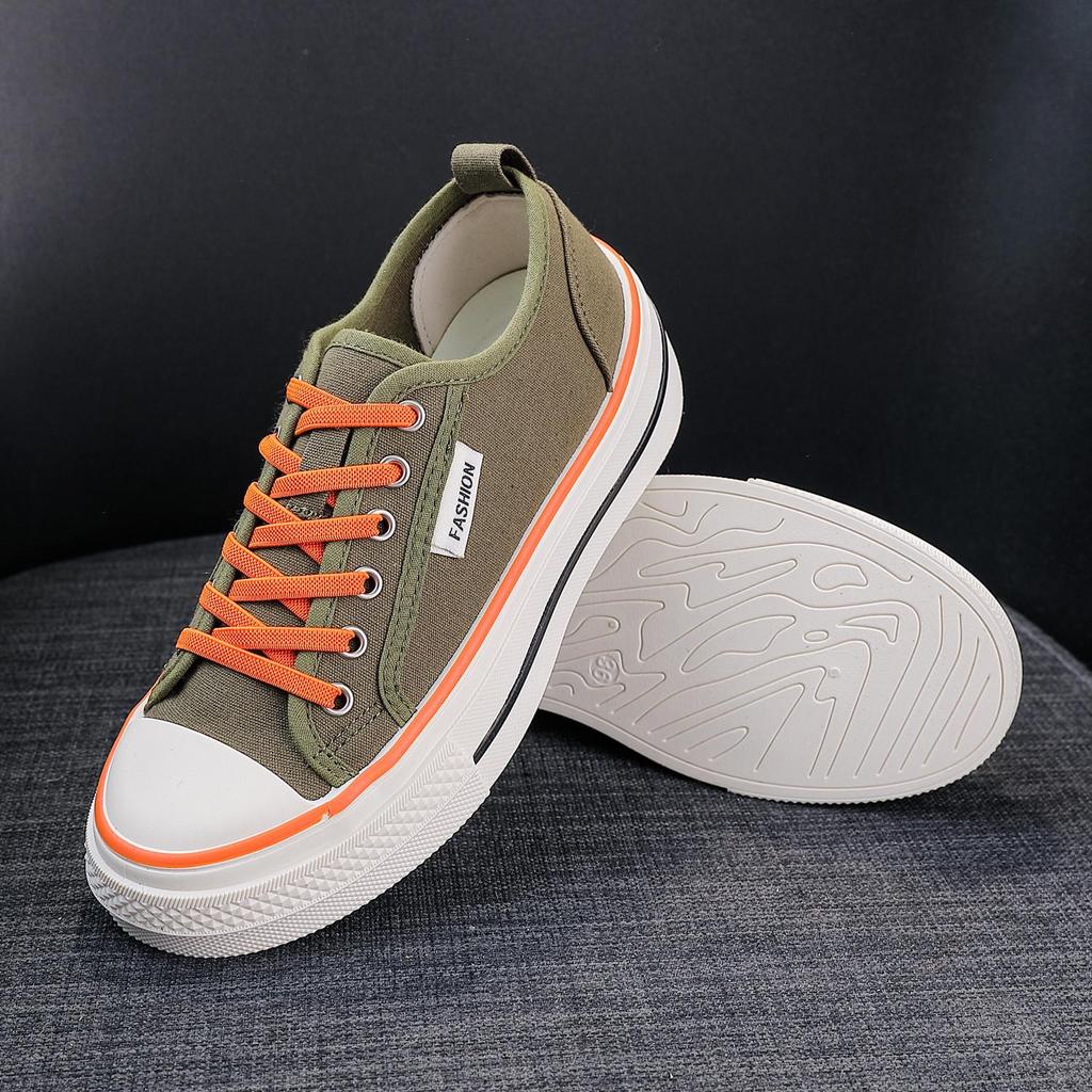 2026 Koreanischer Stil Damen Low-Top Canvas Schuhe - Einfarbige, Leichte, Flache Sohle, Trendige Laufschuhe für die Freizeit