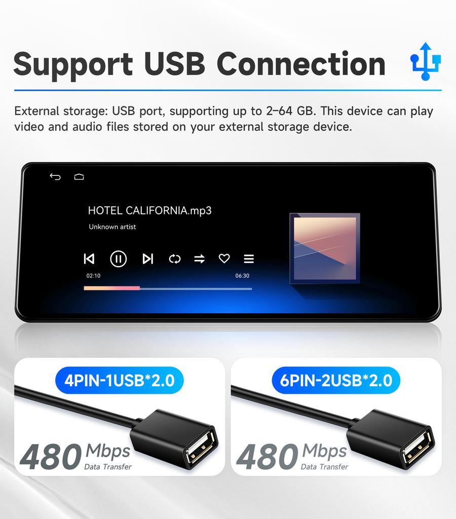 Autoradio Carplay Linux 5.4 10,25 / 12,3" pour BMW Série 5 F10 2010 - 2019 CIC NBT EVO Lecteur Multimédia Vidéo T113-i Double cœur USB