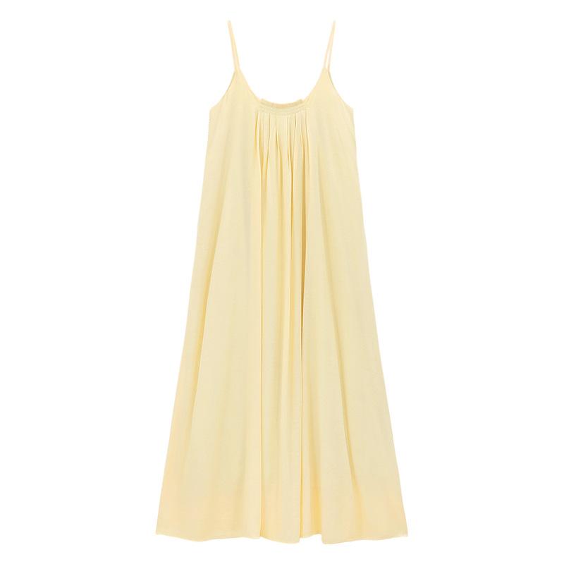 

Французское элегантное платье из тенселя с вышивкой в ​​виде листьев и v-образным вырезом, кружевная юбка феи, платье с короткими рукавами, длинное платье, элегантное платье в повседневном стиле One Size жёлтый