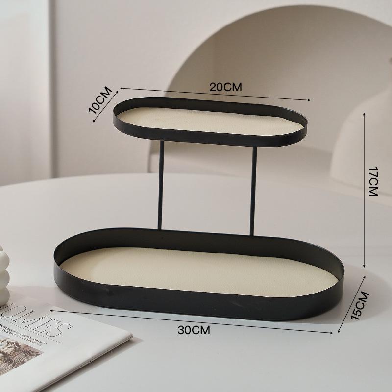 Cosmetics Storage Box Aroma Diffuser Tray: Key, Perfume, and Iron Rack for Dressing Table, Entrance, or Washstand