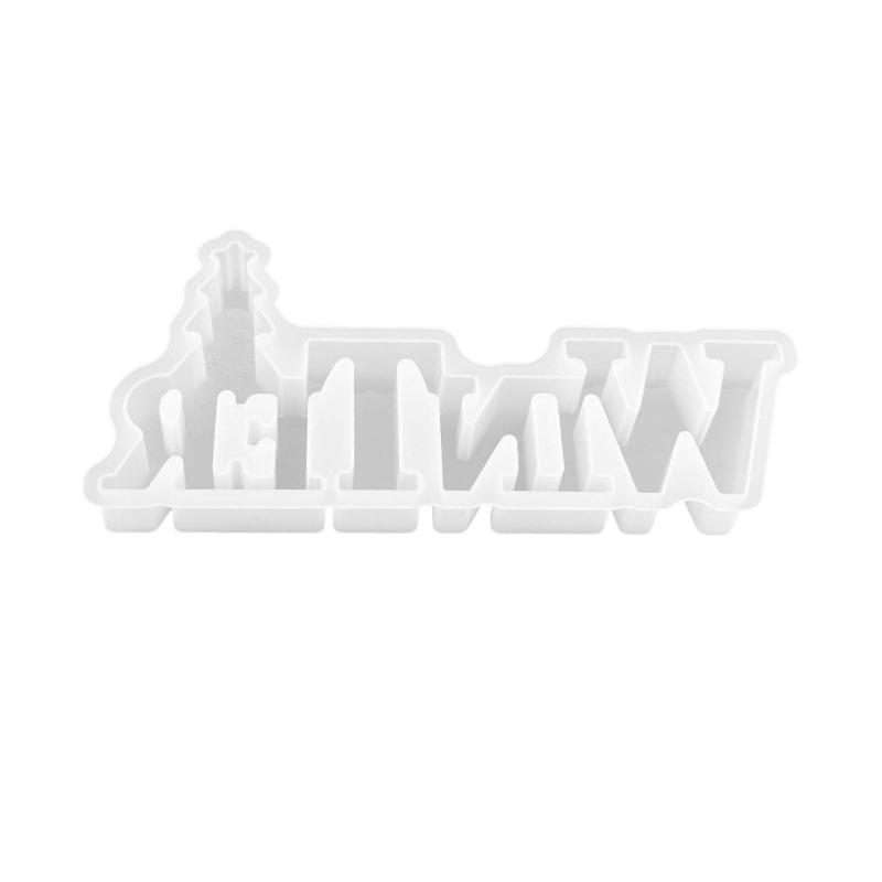 Christmas Deer Silicone Candle Molds Multipurpose Winter Lettering Silicone Molds For Resin Craft Handmade Candle Soap