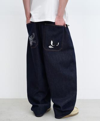 URBANSTOFF Back Pocket Artwork Denim Pants (Indigo)