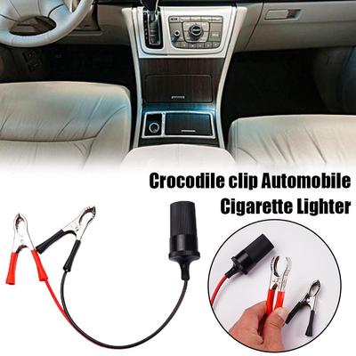 Alimentation 12V Allume-cigare de voiture Femelle vers Connecteur Batterie Pince Crocodile Auto vers Adaptateur Borne Clip-on Extension Nouveau
