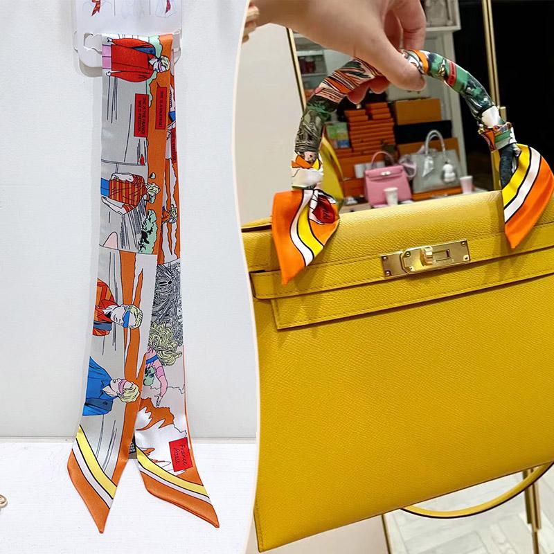 2024 Trendy Silk-Style Scarf Handle Wrap for Bags
