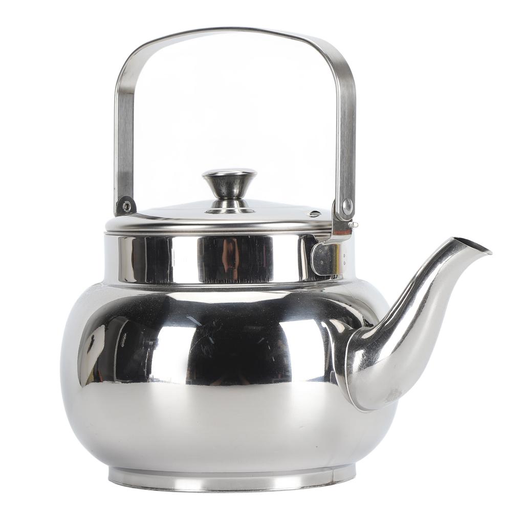 Stainless Steel Teapot with Removable Filter Metal Tea Kettle Coffee Table Serving Pot for Home Hotel Restaurant