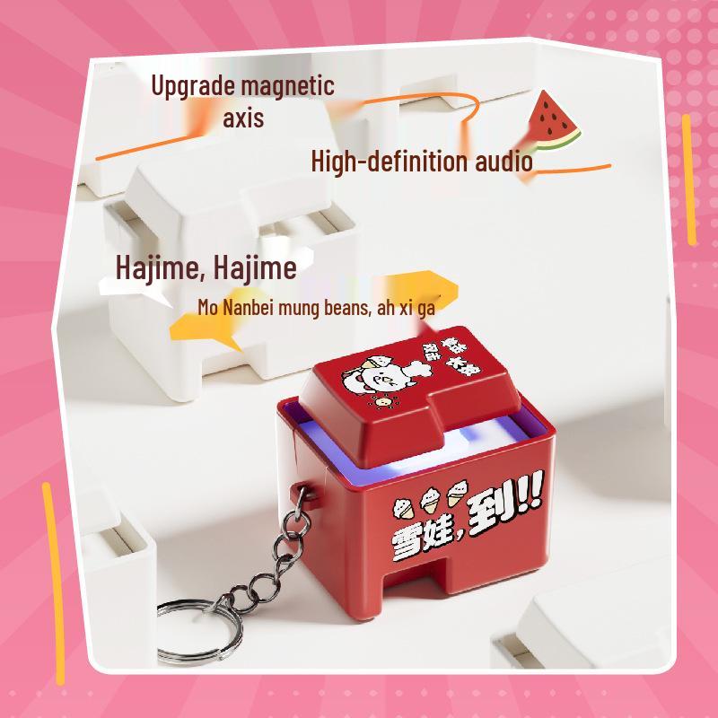 Snow King Voice Button Keychain – Fun Prank Toy for Boyfriends & Girlfriends