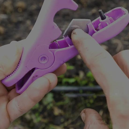 2-In-1 Combination Tubing Cutter Hole Punch with Ergonomic Handle Heavy Duty Drip