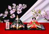 Hina Heian Dairi Extra Flat Emperor and Empress for Hina Matsuri Peach Interior Dolls, Hina, Large, Display, Dolls, Compact, (Girls' Festival),