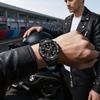 OLEVS Silicone Analog 3 ATM Water Date Black Silicone Unidirectional Rotating Bezel Men's Watch, Strap, Quartz, Resistant, Chronograph, Display, Dial,