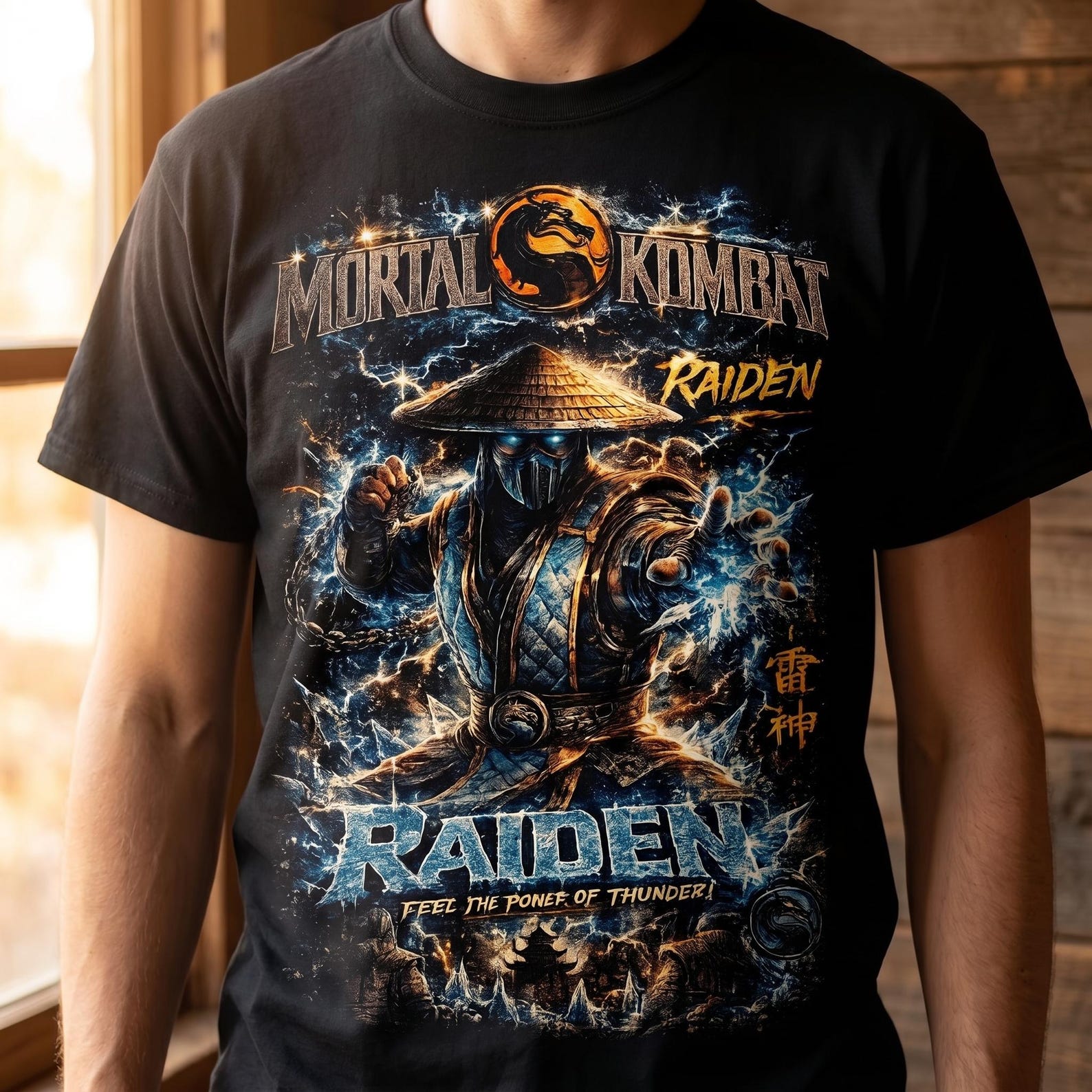 Mortal Kombat Raiden Tee | Vintage Bootleg Style Gaming Shirt 2XL