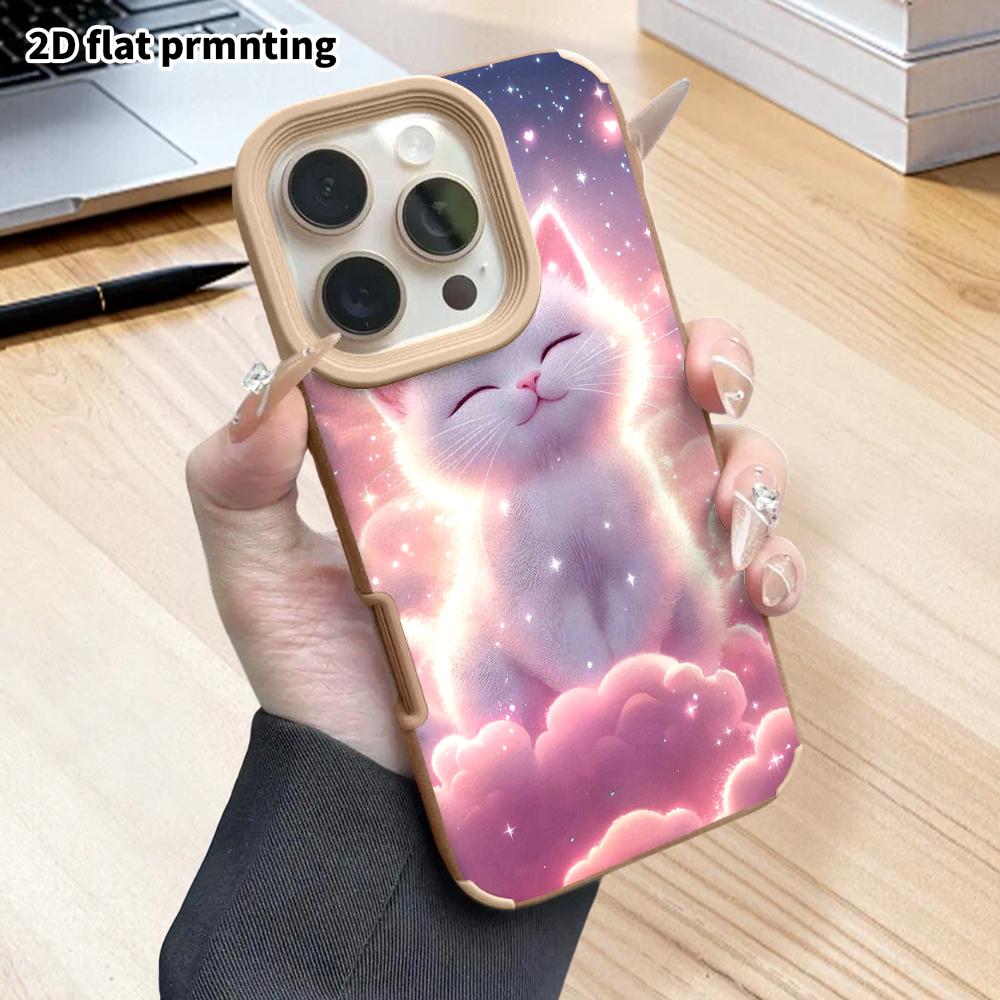 Phone Case: 2D Flat Lambskin Suitable for iPhone 18, 17, 16, 15, 14, 13 Pro Protective Case, Blue Teddy Bear, Christmas and Halloween Gift